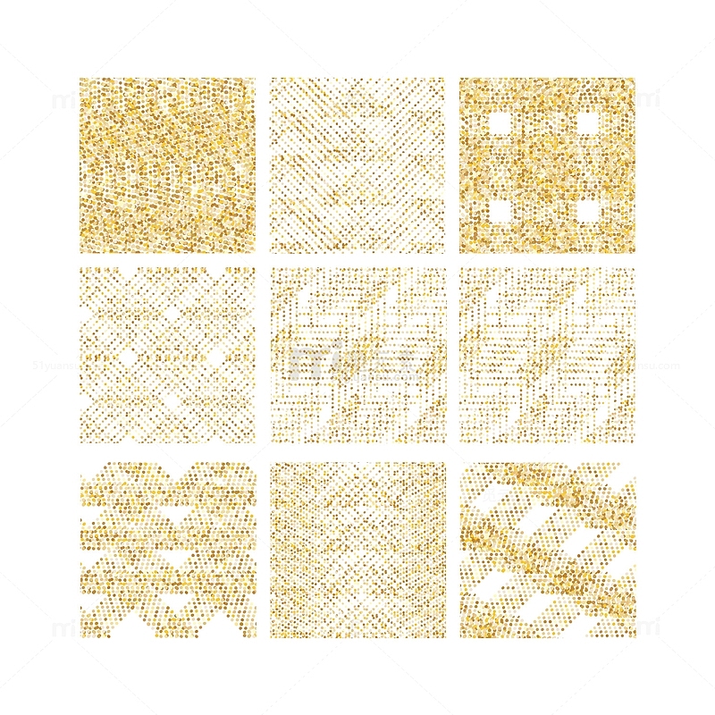 金色亮片金箔粒子元素