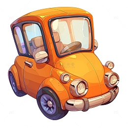 卡通小汽车插画
