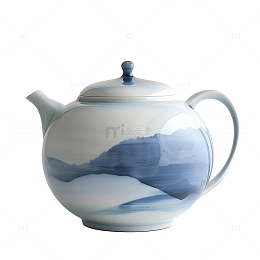 烟雨江南瓷器茶壶