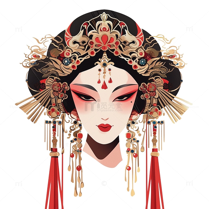 京剧装扮的女头像