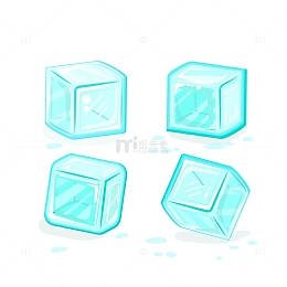 绿色清爽冰块