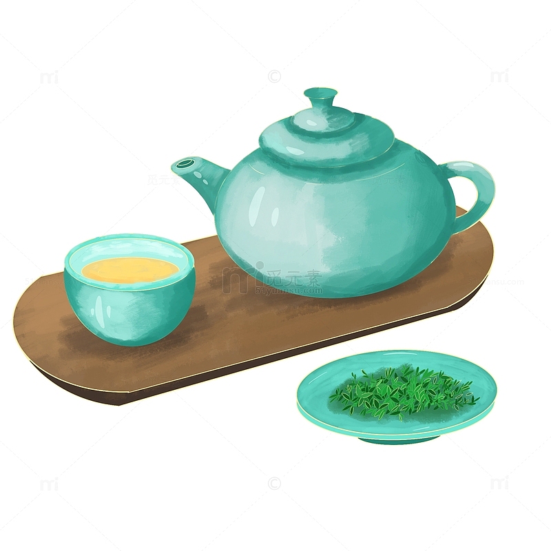 茶具茶杯茶壶茶文化手绘品茶沏茶