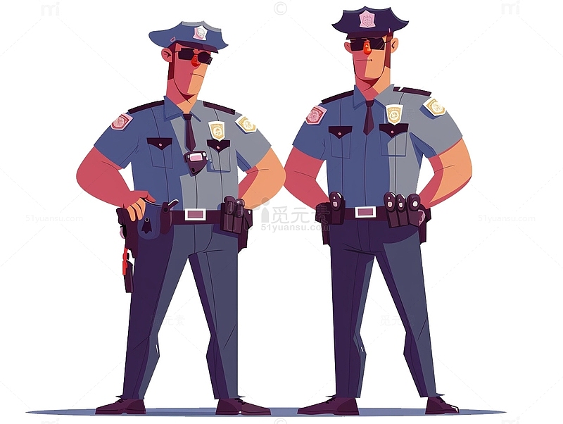 警察警官卡通插画形象