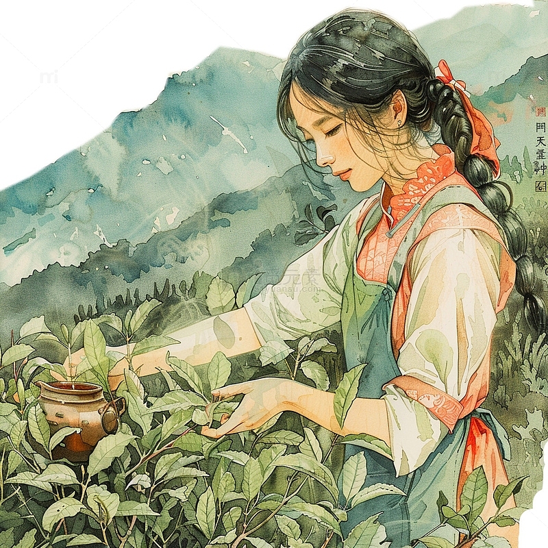 春天采摘春茶茶文化