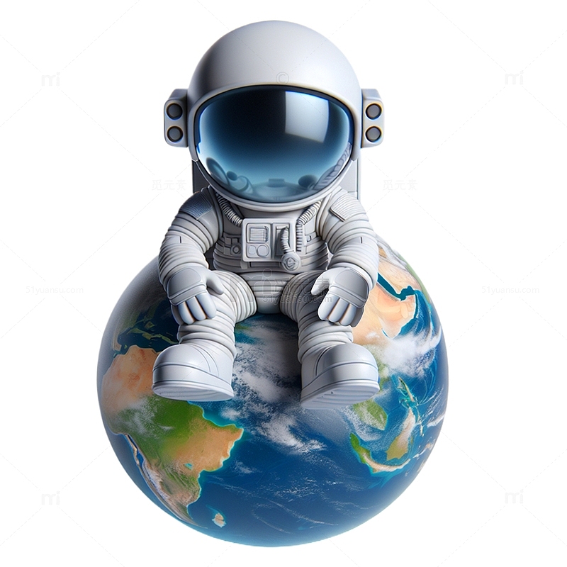 宇航员地球建模素材