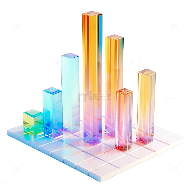 3D玻璃立体条状图数据表