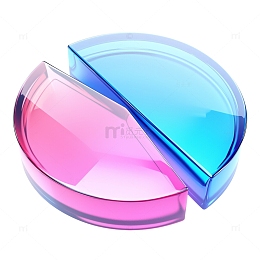 3D玻璃立体饼状图数据