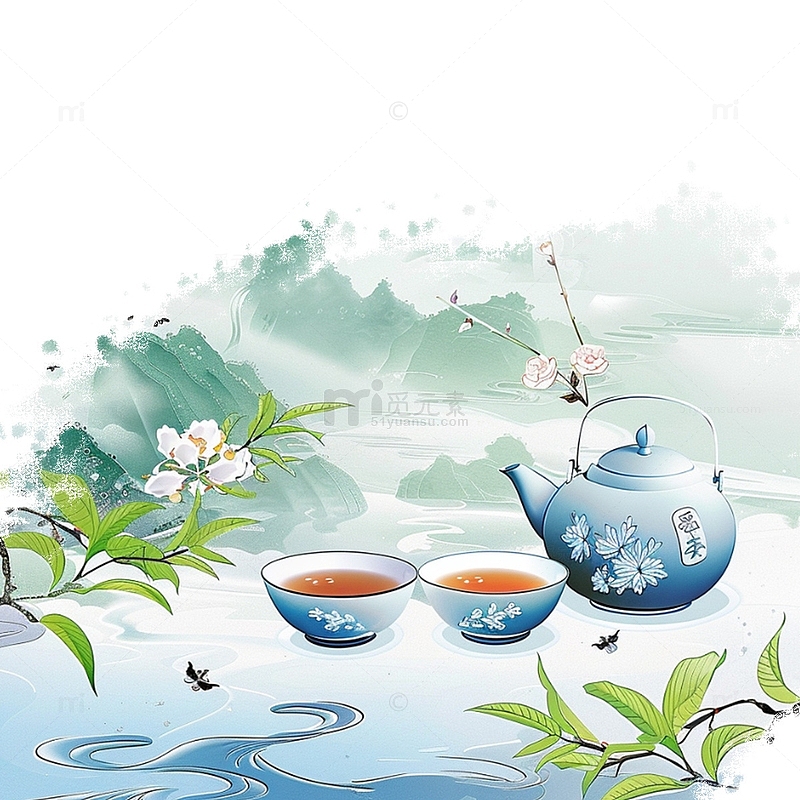 茶文化中国风春茶