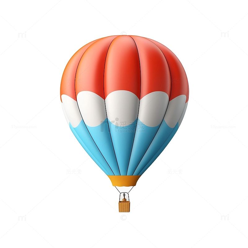 3D彩色热气球降落伞