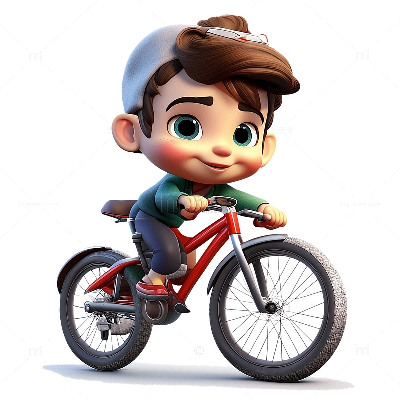 3D立体男孩自行车