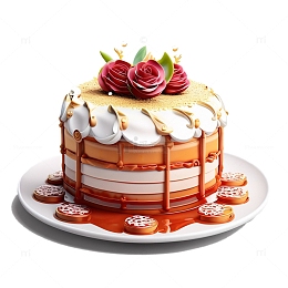 3D立体蛋糕插画4