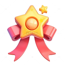 3D星形奖牌模型