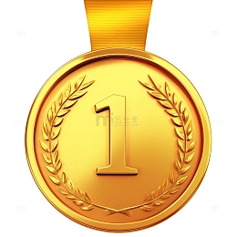 3D黄金一号奖章奖牌模型