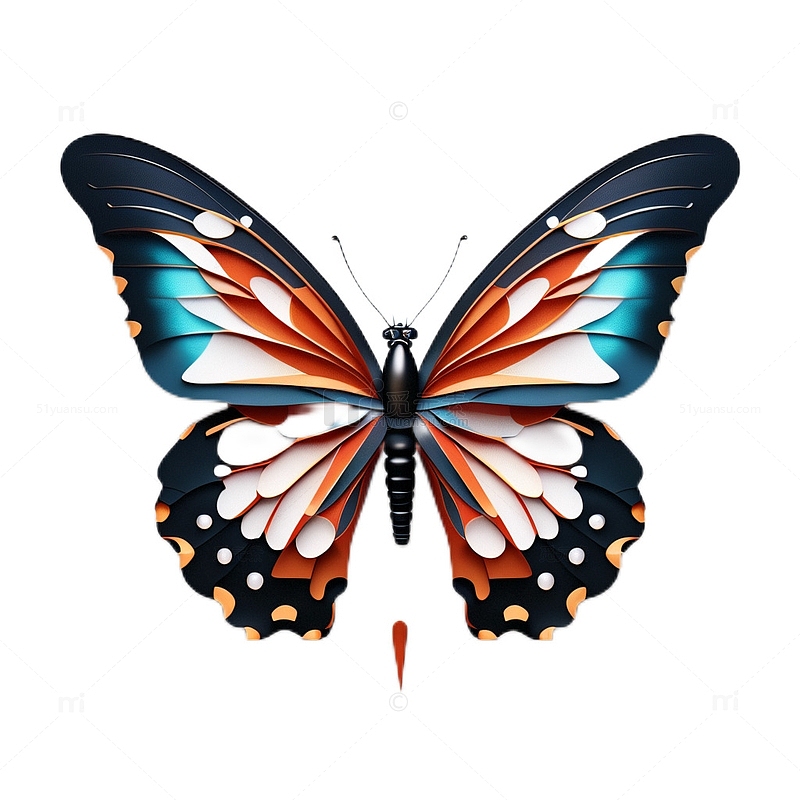 蝴蝶立体正面标本