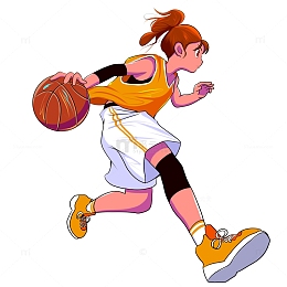 打篮球的女孩
