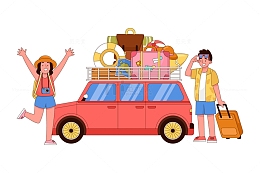 夏季旅游自驾观光车