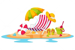 夏季旅行沙滩元素