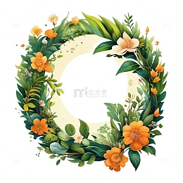 花环小清新手绘边框