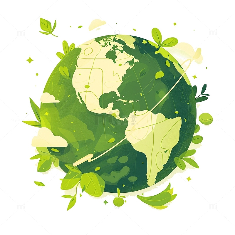 绿色地球环保地球一小时