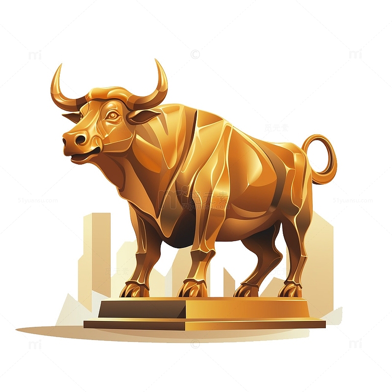 金属公牛雕像股市