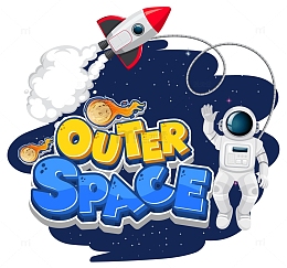 宇宙太空宇航员手绘素材