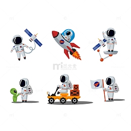航天宇航员3D手绘