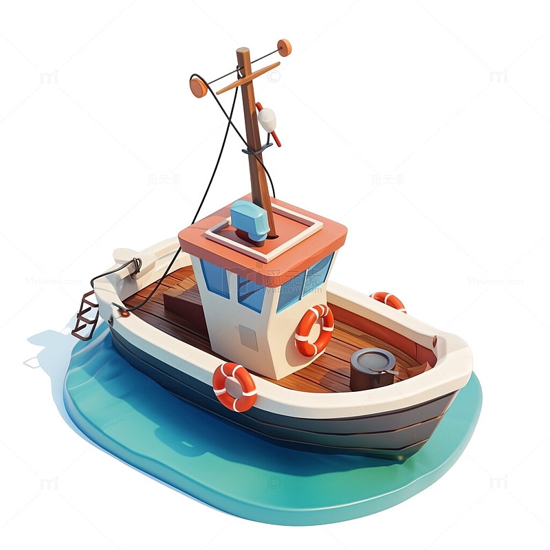 3D卡通渔船2