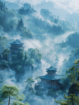古风仙境唯美背景
