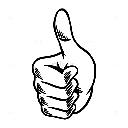 竖大拇指点赞手势