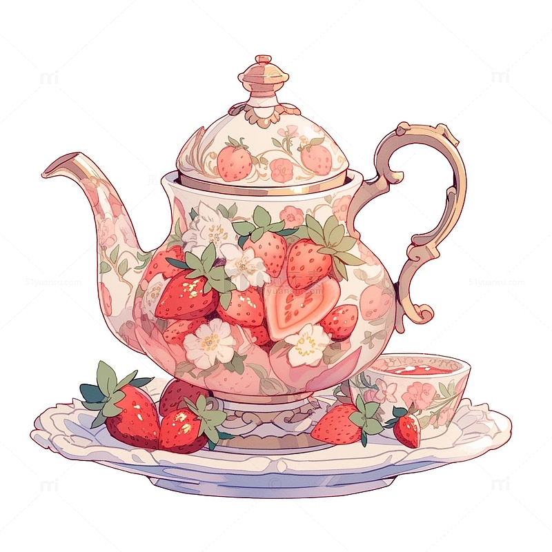 茶杯茶壶西式下午茶茶具梦幻