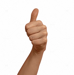 竖大拇指点赞手势动作