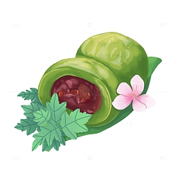 青团清明节元素