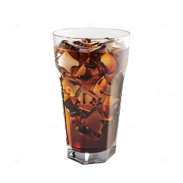 可乐加冰块素材