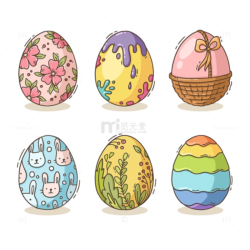可爱涂鸦彩绘鸡蛋