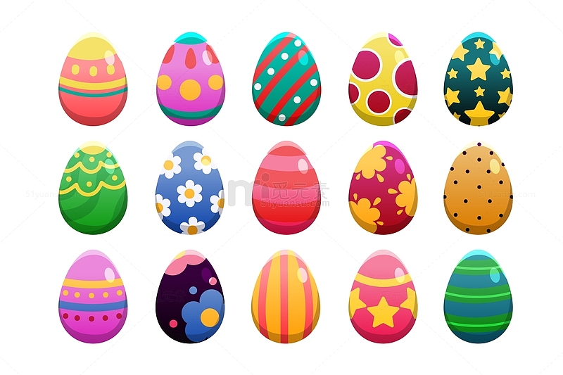 彩色鸡蛋复活节彩蛋