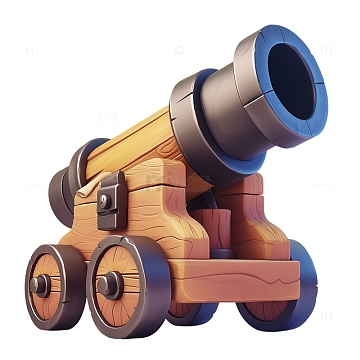 工程大炮大炮3d卡通