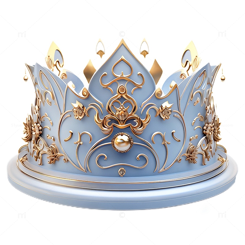欧式雕花唯美3D立体皇冠