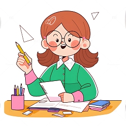 教师职业卡通人物元素