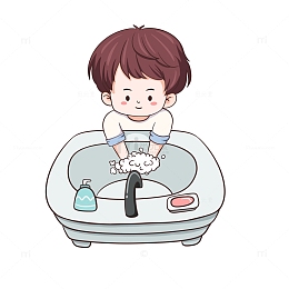 世界卫生日洗手人物