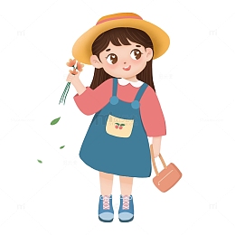 可爱的小女孩元素