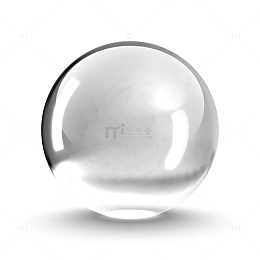 透明气泡水晶球