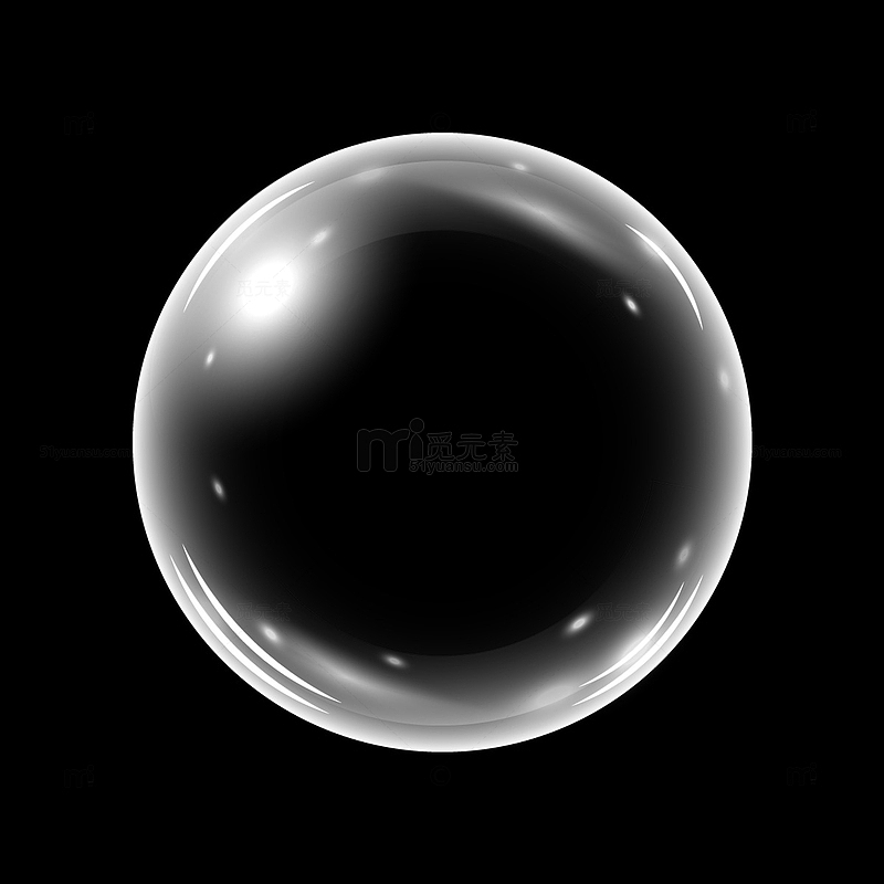 逼真气泡水晶球玻璃球效果