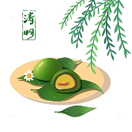 清明节青团杨柳