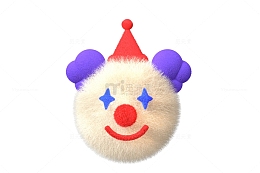 3D立体三维愚人节毛绒头像