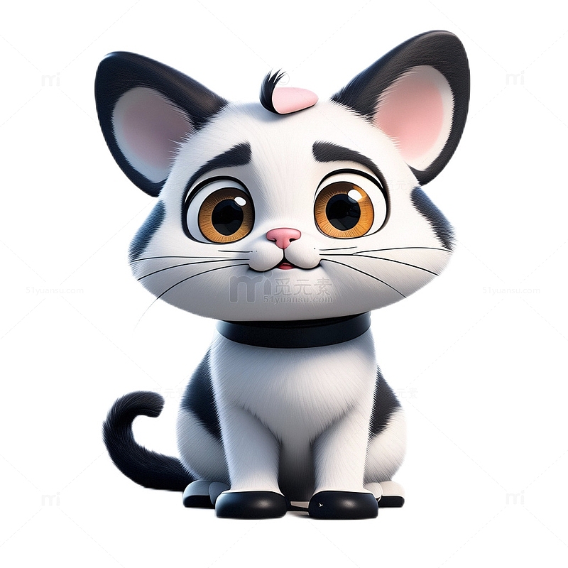 卡通可爱动物立体3D猫咪