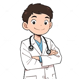 医生卡通形象半身素材