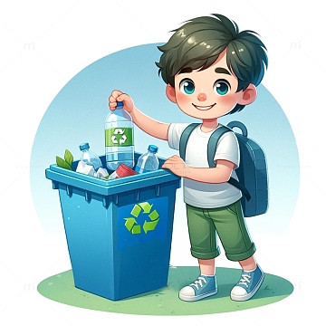 环保垃圾卡通素材