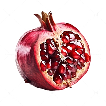 3d立体真实水果掰开石榴2