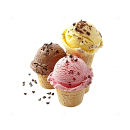 彩色冰淇淋套餐元素