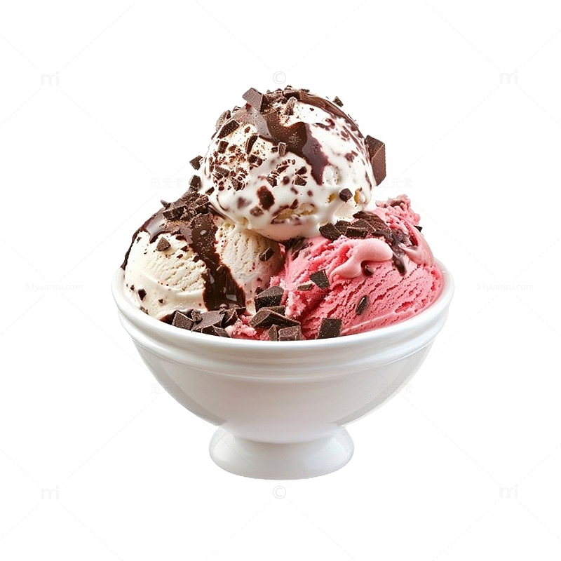 巧克力味冰淇淋写实素材